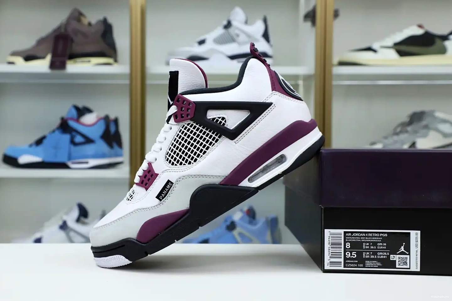 SAINT-GERMAIN JORDAN AIR PARIS Kimikick RETRO 4 'BORDEAUX' JORDAN AIR X 0531